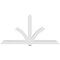 Ekena Millwork Redmond Architectural Grade PVC Gable Bracket, 108"W x 54"H x 6"D x 6"F, 12/12 Pitch GBP108X54X0606RED00 - alternate 2